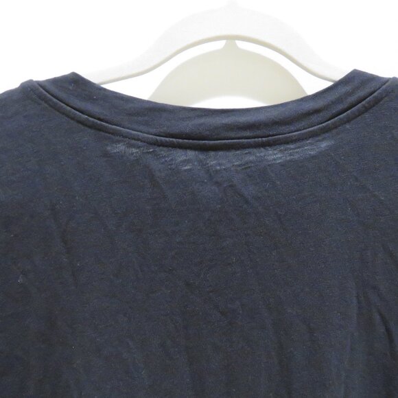 EILEEN FISHER Organic Cotton Slubby Jersey V-Neck Dress Black Minimalist Casual - Picture 11 of 14